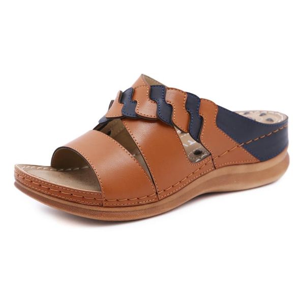 

summer sandals women flat ladies slip-on light flip flops shoes leather peep toe slippers soft female sandalias mujer, Black