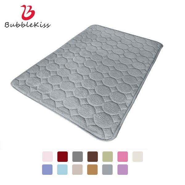 

carpets bubble kiss bathroom carpet home thicken soft coral fleece floor mats solid color porch anti slip foot pad bedroom doormat rugs