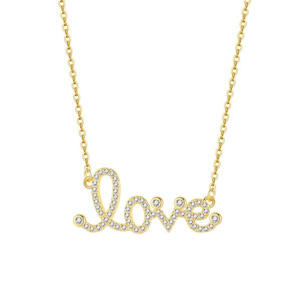 

chains hemiston titanium steel sweet letter love pendant women's necklace gift, Silver