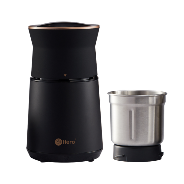 

hidden switch electric coffee bean grinder anti dusting device household small base storage line stainless steel roasters