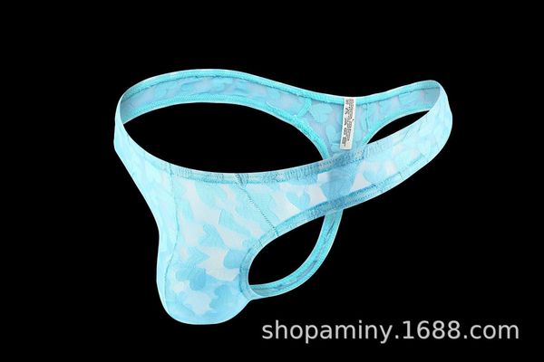 

men's underwear lace jacquard heart-shaped pants breathable fashion, Black;white