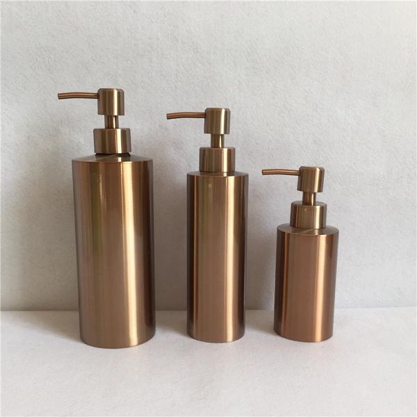 

stainless steel hand sanitizer bottle countersoap dispenser rose gold liquid