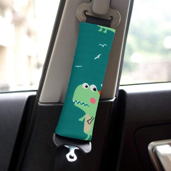 

safety belts & accessories 2pcs cute car seat belt shoulder pad cover children dinosaur protection cushion support pillow
