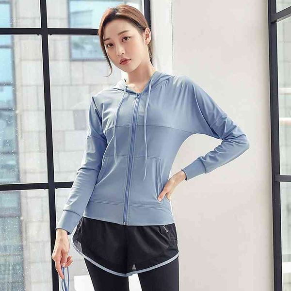 

lulu yoga jacket women's sports fitness running quick drying stand collar zipper cardigan long sleeve autumn and winter style, Gray