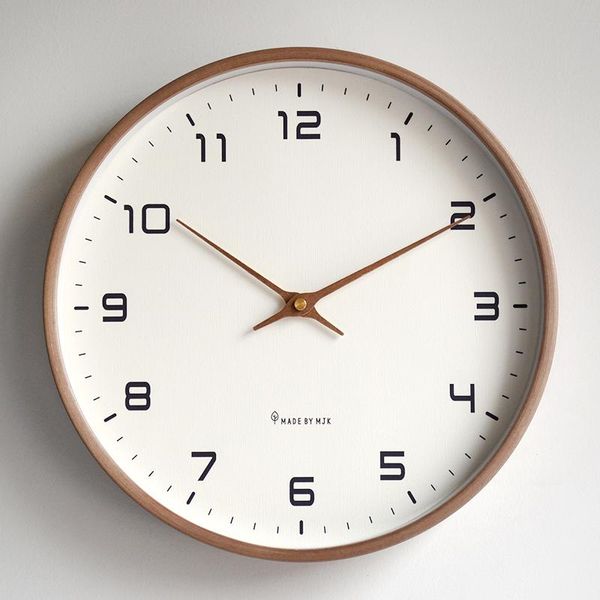 

wall clocks northern europe clock wooden mute watches home living room decor mechanism luxury and modern creative
