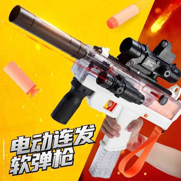 

uzi electric continuous firing soft bullet can launch submachine boy outdoor game toy gun simulation model