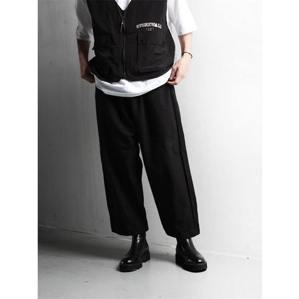 

men's pants baggy wide leg classic black straight casual versatile large waist