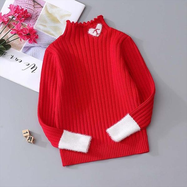

girls sweater winter big fashion knitted pullover 2 13years rt638, Blue