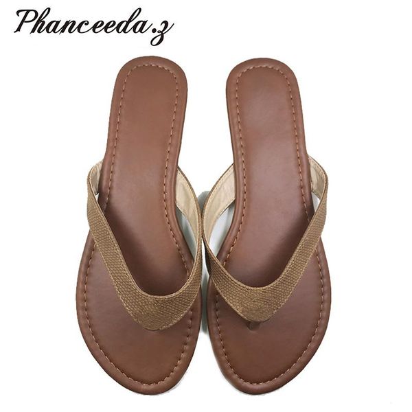

shoes women summer sandals casual buckle beach floral for flip flops size 6-11 slippers, Black