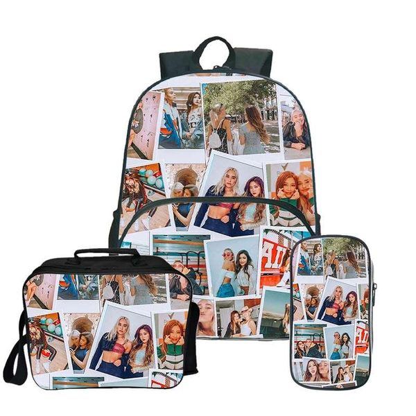 

backpack now united 3pcs/set students school bag charli harajuku 3d cartoon daily rucksack back to backpacks for children