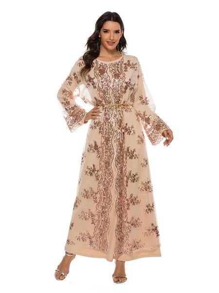 

ethnic clothing high density beaded embroidery middle east dubai cross border muslim robes, Red