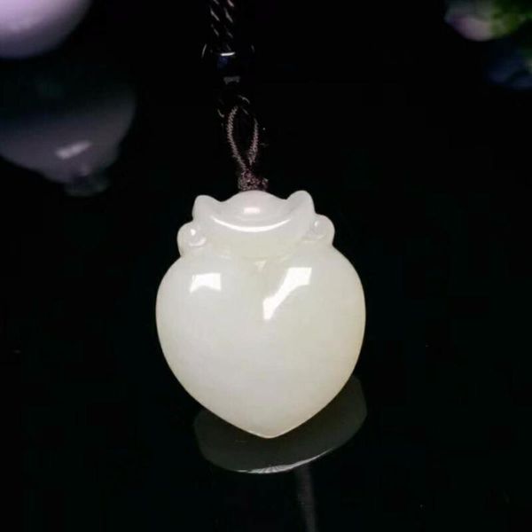 

hetian jade white pendant, quality, oilyh3# lockets, Silver