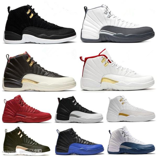 

shoes 12s ovo basketball 12 fiba cny dark grey game royal reverse taxi playoff men women sports sneakers 7 - 13 whit