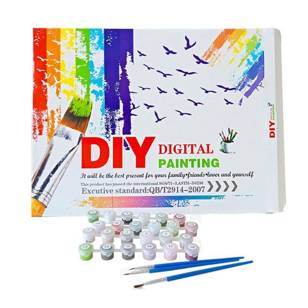 

paintings 20*20cm diy digital oil painting children hand-painted numbers set for canvas simple landscape