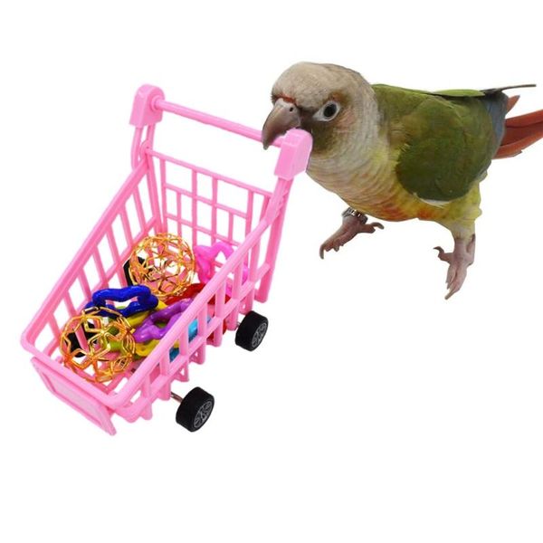 

other bird supplies parrot puzzle training toys set mini plastic shopping cart balls circles gxma