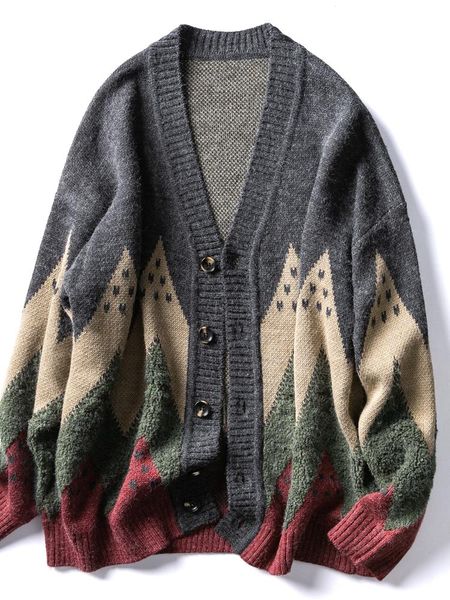 

winter fashion men sweater blouse cardigan harajuku knitted oversized sueter masculino clothing ea60my men's sweaters, White;black