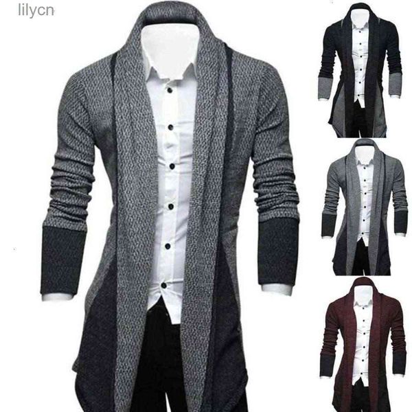 

men patchwork sweater fashion pattern casual style long sleeve male cardigan asian size, White;black