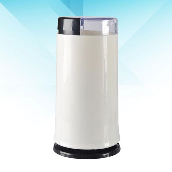 

manual coffee grinders electric spice beans grinder maker with stainless steel blades for home kitchen grinding supplies plug (white)