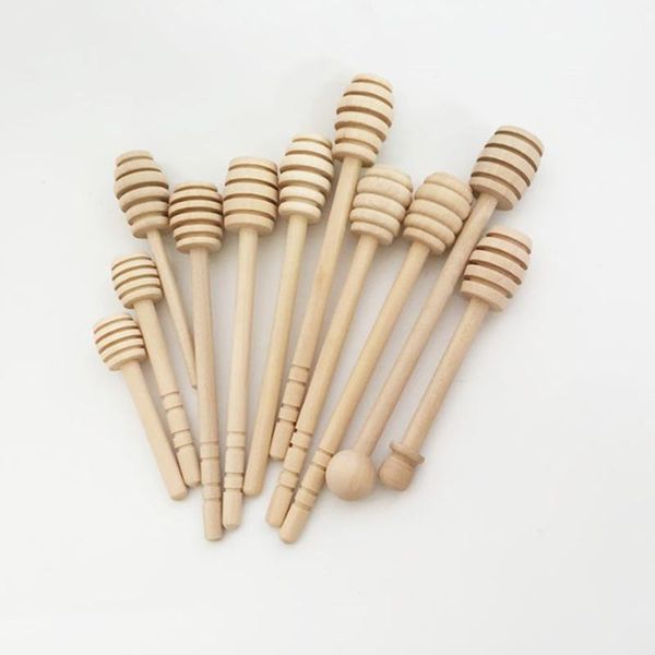 

spoons 12pcs wooden honey dipper sticks jam dippers syrup stirrer for pot jar container (15#1)