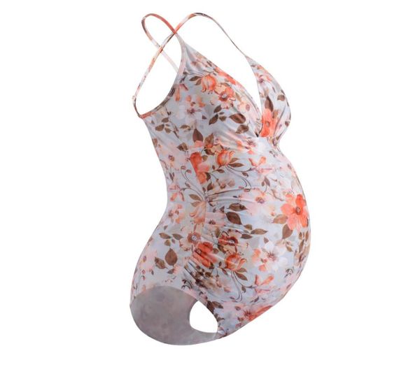 

pregnant women one-piece swimsuit printed bikini suits