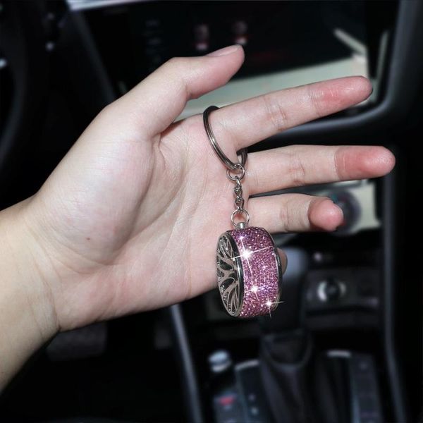 

interior decorations bling car keychain whitle key holder ring gadget accessories for woman drop