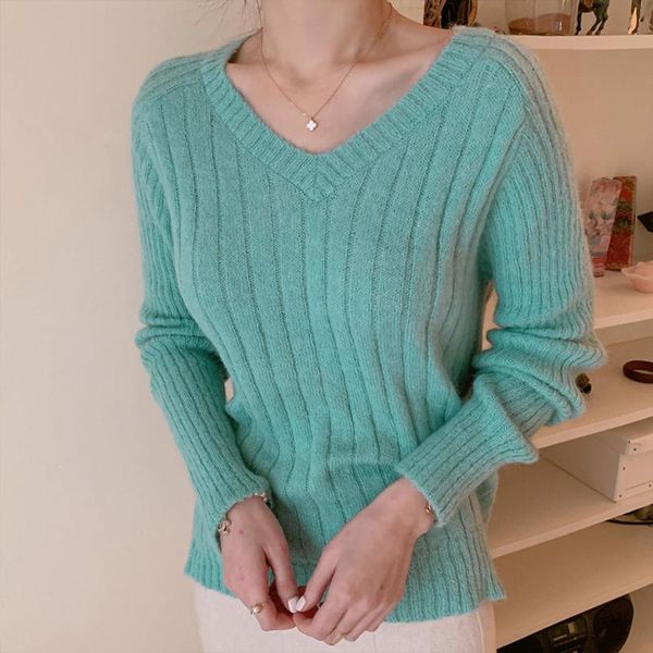 

women's sweaters 2021 casual women pullovers spring autumn knitted female slim fit solid color sweater ladies knitwear, White;black