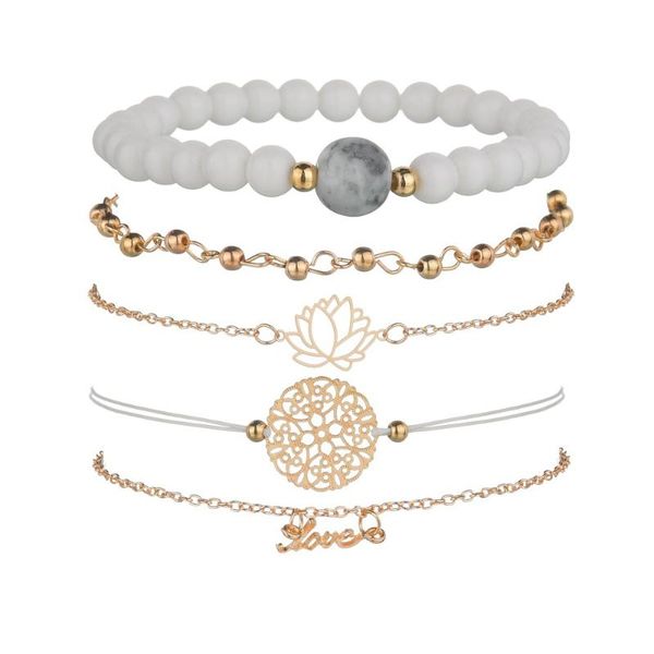 

charm bracelets 5 pcs/ set classic arrow knot round crystal multilayer adjustable open bracelet women fashion party jewelry multiple styles, Golden;silver