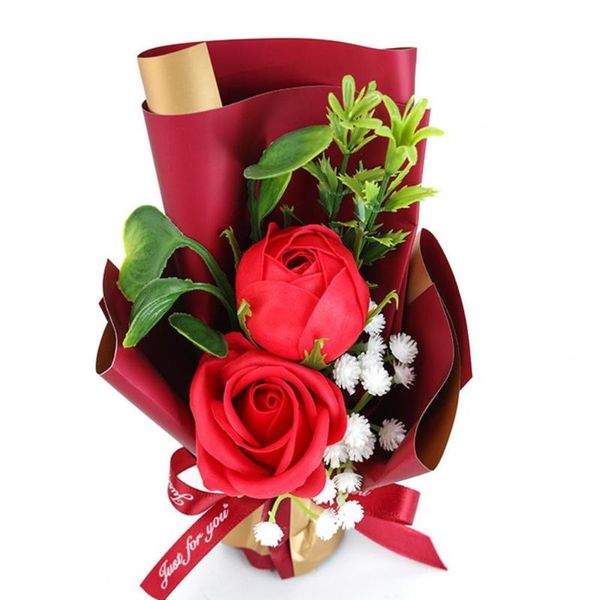 

romantic artificial rose soap flower glass lampshade led night light for party valentines day home festival decoration favor
