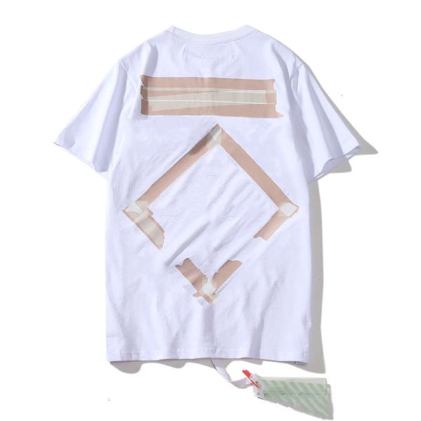 

2021 fashion t-shirt printing arrow offs haute couture luxury casual cotton round neck, White;black