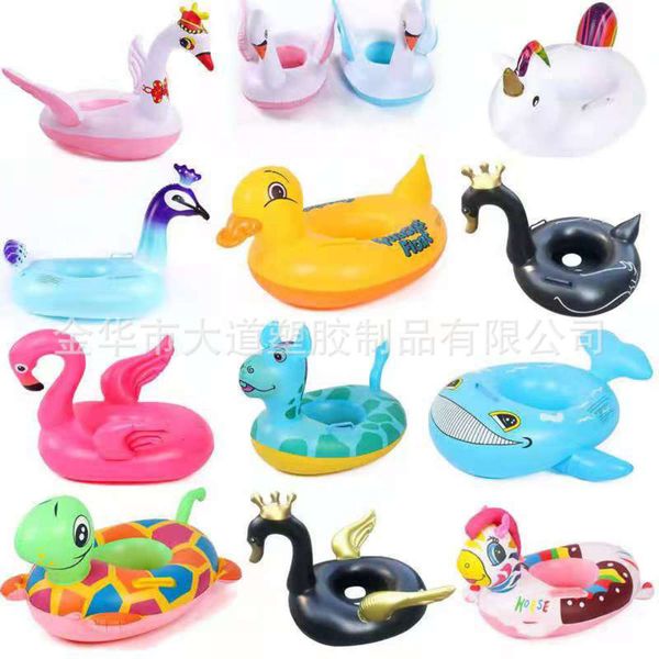 

small yellow duck with handle water swimming boat, Blue