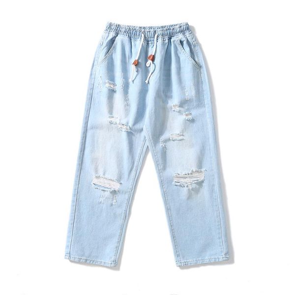 

men's fashion for 2021 is ripped jeans, Blue