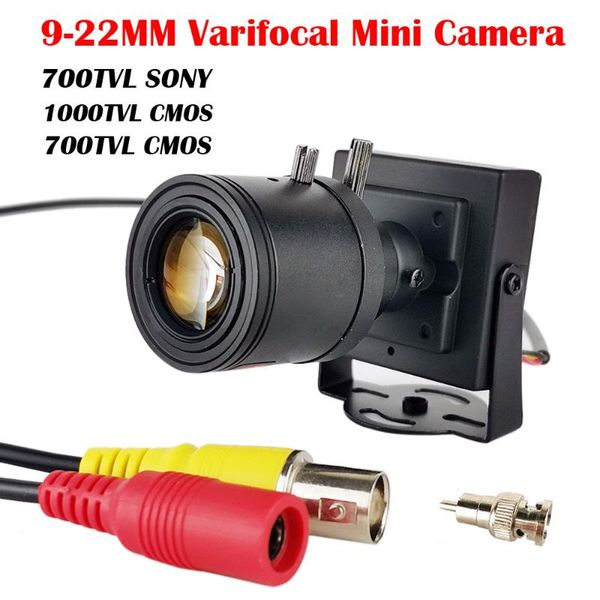 

9-22mm adjustable varifocal lens 700tvl sony ccd camera 1000tvl/700tvl cmos cctv security box color mini cam car overtaking ip cameras