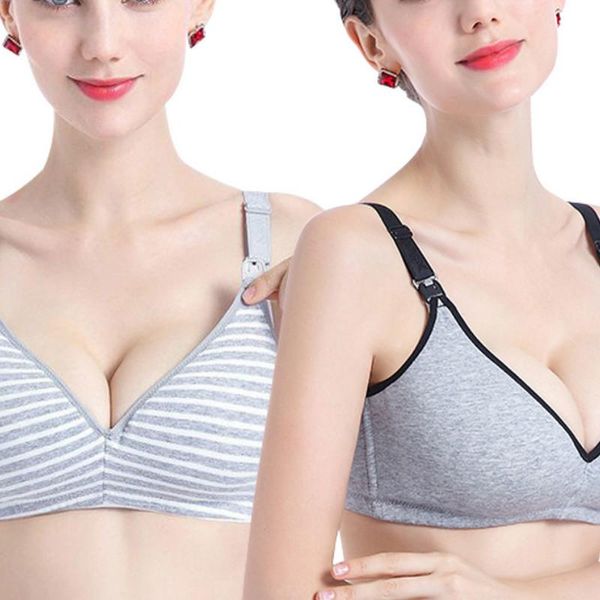 

maternity intimates nursing bra breastfeeding pregnant women underwear gathered no steel ring one-piece, White