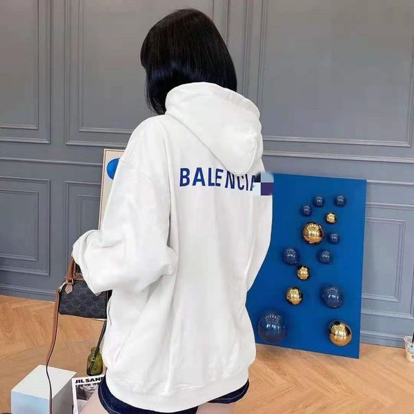 

70% off trendy cola wave letter printed loose pure cotton couple hoodie, Black