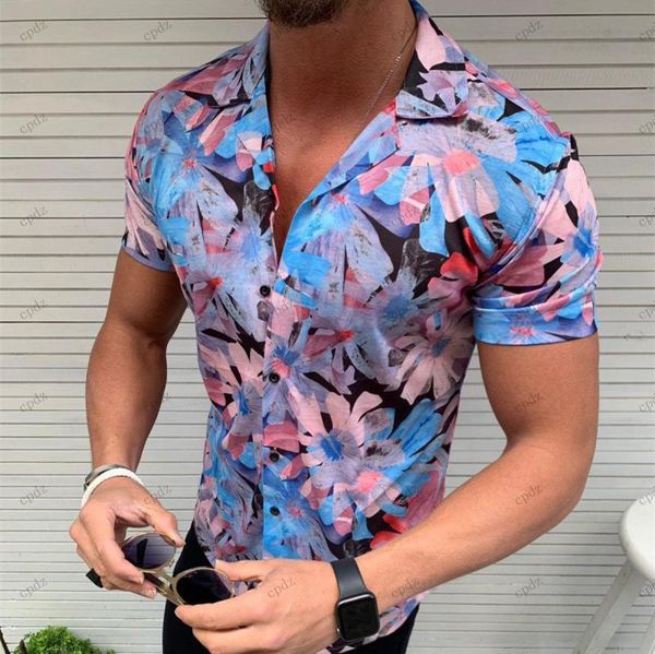 

shirts for men with designs 3d printing summer outdoor loose fashion letter Striped Printed button down short sleeve Mexican theme party Hawaii plus size clothing
