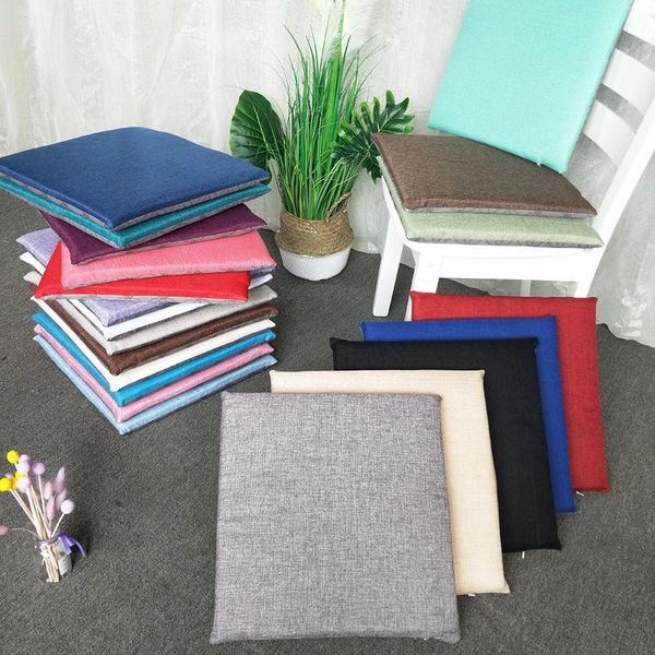 

solid wood chair cushion non-slip linen style dining table and seudent cotton back cushion/decorative pillow