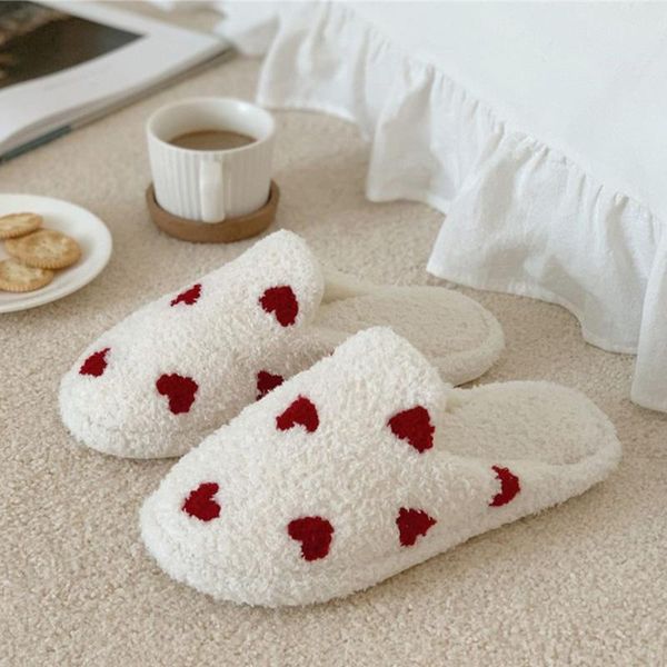

women indoor home slippers ladies cute winter warm plush fruit pattern female house shoes flats girl, Black
