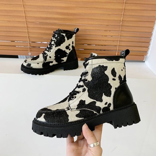 

vintage real horse hair western cowboy boots women shoes woman brand fashion motorcycle ankle boots autumn booties botas mujer k810, Black