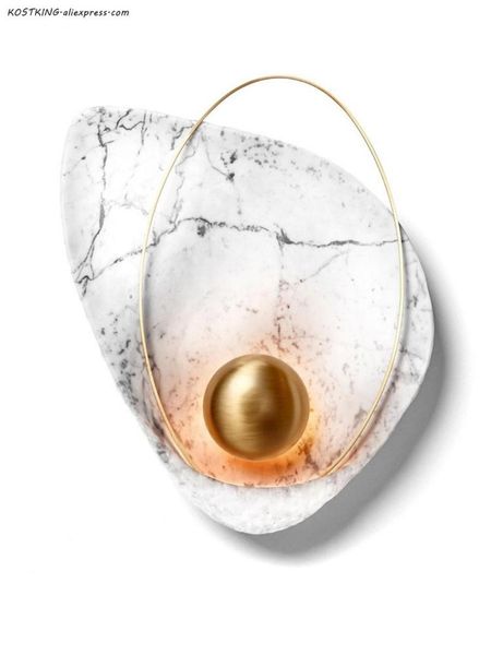 

wall lamp shell shape led light lighting modern creative tv background bedside foyer sconce special nordic home deco