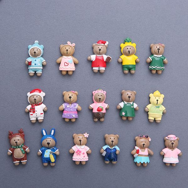 

creative cute bear cartoon refrigerator sticker decoration magnetic p