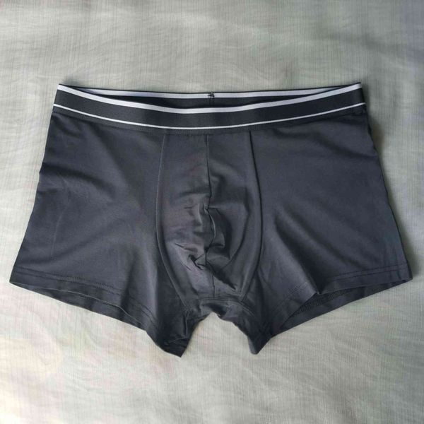 

men's mid waist cute cotton u-crotch boxers hanging solid modal underwear four corners, Black;white