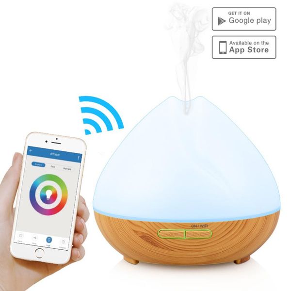 

smart wifi wireless 400ml humidifier electric ultrasonic aroma diffuser for alexa google home humidifiers