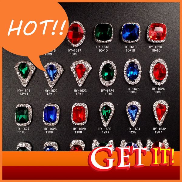 

k9 square diamond nail ornament alloy laser color white seven stick, Silver;gold