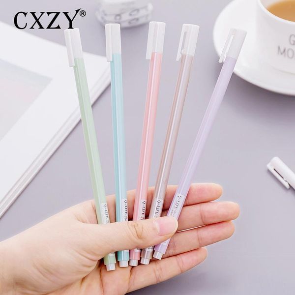 

gel pens cxzy pen pink 0.5 pure simple black ink ballpoint stationery kawaii cute korea japanese kawai office school gift 1z819