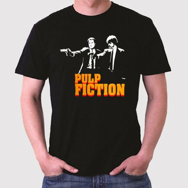 

new pulp fiction movie film men's black t-shirt size s to 3xl, White;black