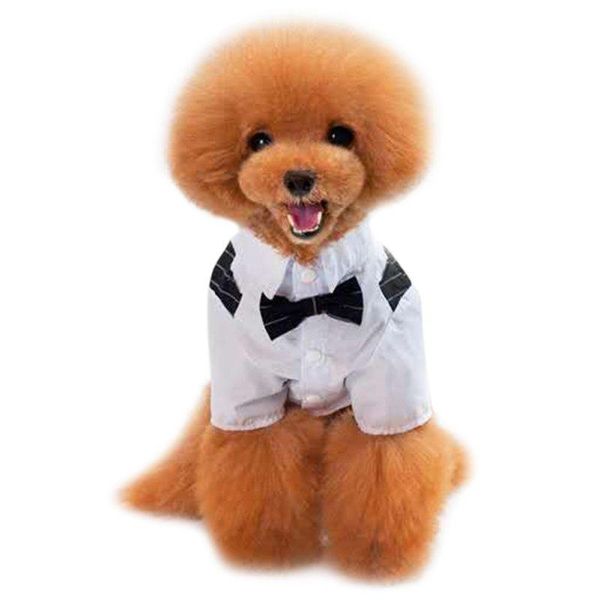 

dog apparel spring soft casual plaid shirt gentle gentleman getting married western clothes cotton for