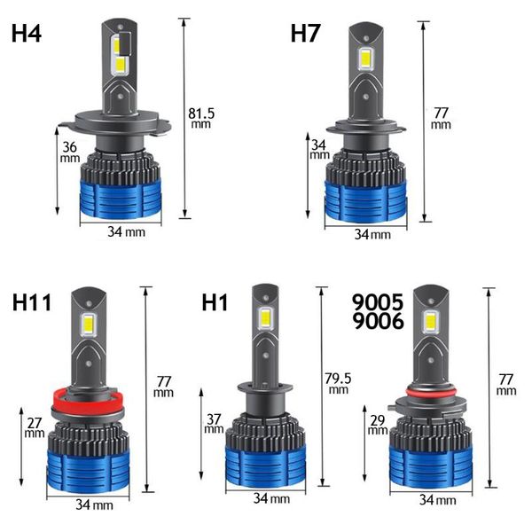 

car headlights headlight csp 25000lm 80w h4 led h7 canbus h1 h3 h11 h13 9004 9005 9006 9007 9012 6000k auto headlamp lights for