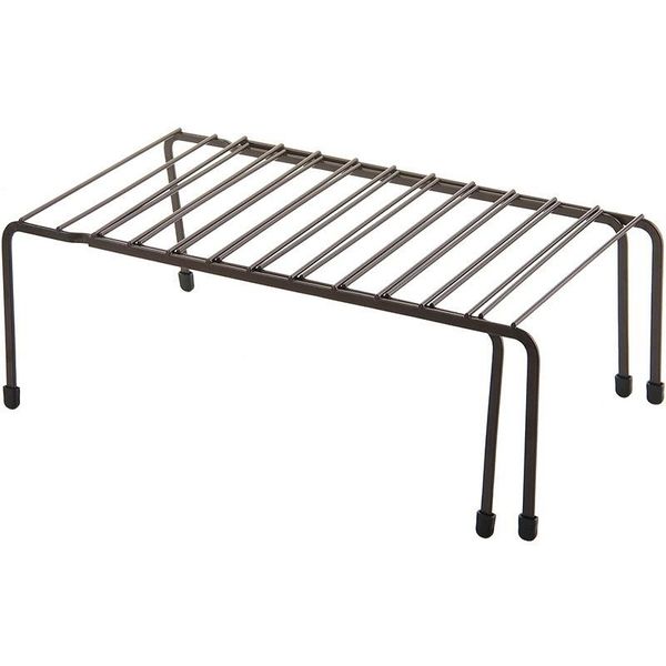 

bathroom storage & organization adjustable kitchen rack metal cupboard shelf non-skid spice single layer kitchenware organizer saving space