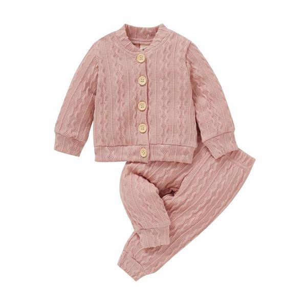 

clothing sets kids girls spring clothes children knitted sweater cardigan and pants 2pcs baby suits for autumn, White