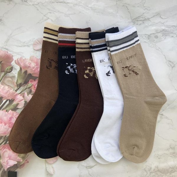 

men's socks 2021 four seasons men and women cotton terry breathable casual, Black
